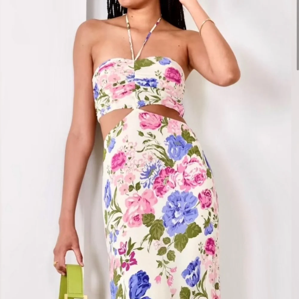 Reformation Riya Cutout Floral Print Midi Dress - Picture 3 of 10